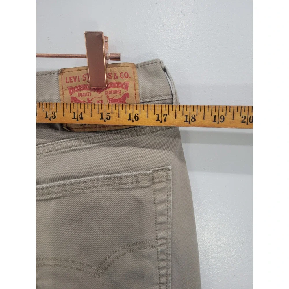 Levis 541 Athletic Taper Khaki Tan‎ Pants Mens 35x34 (Measures 35x32) Stretch